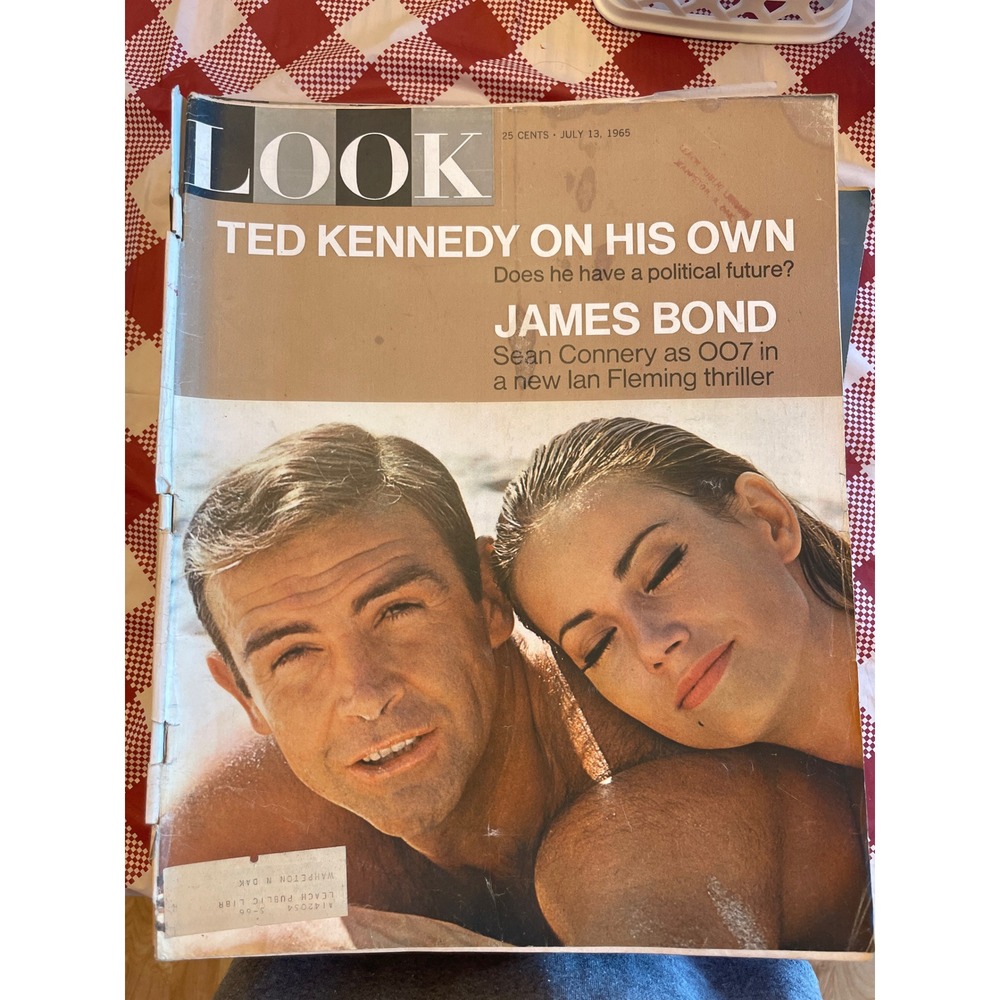 Look Magazine July 13 1965 Ted Kennedy James Bond Sean Connery Fair Vintage Ads